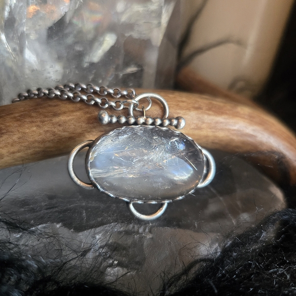 Crystal Quartz Oval Dewdrop Necklace - Picture 3 of 3